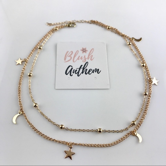 3 for $25✨two layer Moon Star choker necklace - Picture 6 of 8